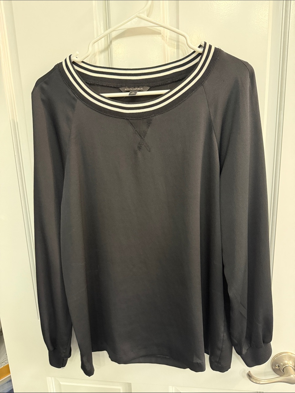 Banana Republic Black Top with White Trim